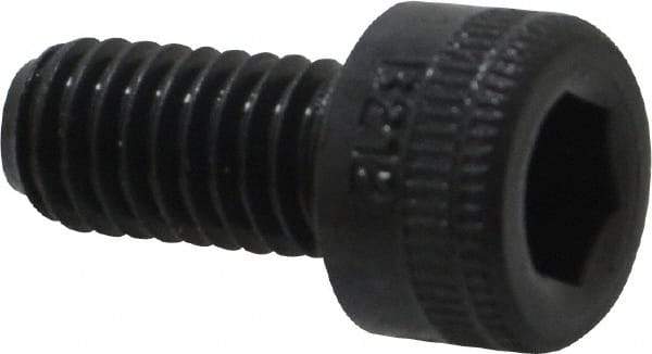 Holo-Krome - M6x1.00 Metric Coarse Hex Socket Drive, Socket Cap Screw - Grade 12.9 Alloy Steel, Black Oxide Finish, Fully Threaded, 12mm Length Under Head - Americas Industrial Supply