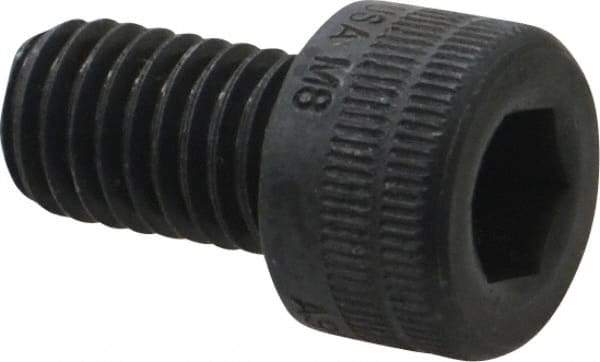Holo-Krome - M8x1.25 Metric Coarse Hex Socket Drive, Socket Cap Screw - Grade 12.9 Alloy Steel, Black Oxide Finish, Fully Threaded, 14mm Length Under Head - Americas Industrial Supply