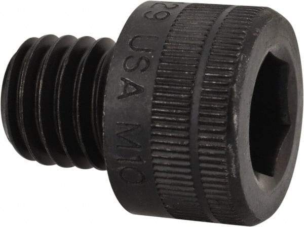 Holo-Krome - M10x1.50 Metric Coarse Hex Socket Drive, Socket Cap Screw - Grade 12.9 Alloy Steel, Black Oxide Finish, Fully Threaded, 10mm Length Under Head - Americas Industrial Supply