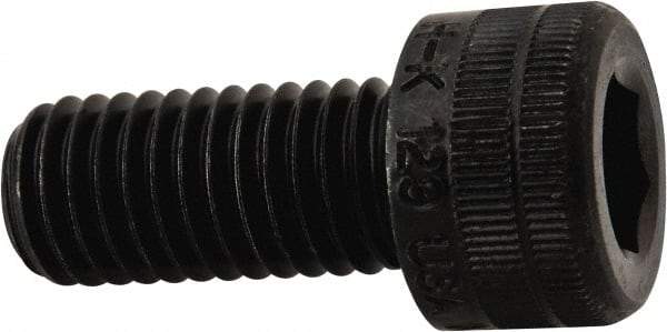 Holo-Krome - M10x1.50 Metric Coarse Hex Socket Drive, Socket Cap Screw - Grade 12.9 Alloy Steel, Black Oxide Finish, Fully Threaded, 22mm Length Under Head - Americas Industrial Supply