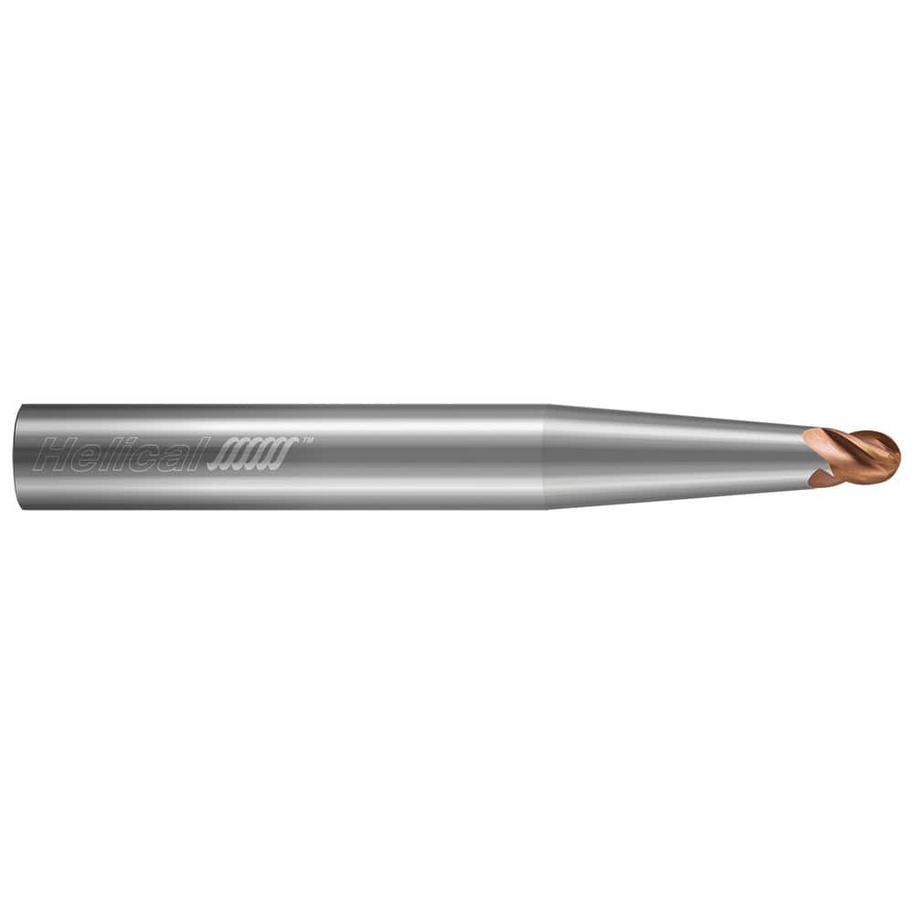 Tapered End Mills; Mill Diameter (Decimal Inch): 0.1875; Length of Cut (Inch): 1/4; Taper Angle Per Side: 3.00; End Mill Material: Solid Carbide; End Shape: Ball; Flute Type: Spiral; Overall Length (Decimal Inch): 3.5000; Overall Length (Inch): 3-1/2; Cen