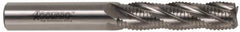 Accupro - 1-1/2" Diam, Fine Pitch, 2" LOC, 6 Flute Powdered Metal Corner Chamfer Roughing End Mill - Uncoated, 4-1/2" OAL, 1-1/4" Shank Diam, Single End, Centercutting, 30° Helix - Americas Industrial Supply