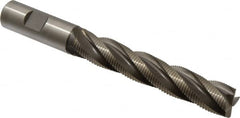 Accupro - 3/4" Diam, Fine Pitch, 4-1/8" LOC, 4 Flute Powdered Metal Corner Chamfer Roughing End Mill - Uncoated, 6-3/8" OAL, 3/4" Shank Diam, Single End, Centercutting, 30° Helix - Americas Industrial Supply
