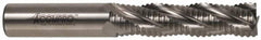 Accupro - 7/8" Diam, Coarse Pitch, 3-1/2" LOC, 5 Flute Powdered Metal Corner Chamfer Roughing End Mill - Uncoated, 5-3/4" OAL, 7/8" Shank Diam, Single End, Centercutting, 30° Helix - Americas Industrial Supply