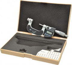 Mitutoyo - 1 to 2" Range, Digital Counter, Electronic Screw Thread Micrometer - Ratchet Stop Thimble, 0.001" Graduation, 0.0002" Accuracy - Americas Industrial Supply