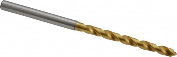 OSG - 3.50012mm 130° Vanadium High Speed Steel Jobber Drill - TiN Finish, Right Hand Cut, Spiral Flute, Straight Shank, 71mm OAL, Standard Point - Americas Industrial Supply