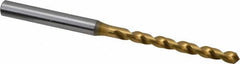 OSG - 4.30022mm 120° Vanadium High Speed Steel Jobber Drill - TiN Finish, Right Hand Cut, Spiral Flute, Straight Shank, 91mm OAL, Standard Point - Americas Industrial Supply