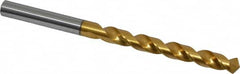 OSG - 8.001mm 120° Vanadium High Speed Steel Jobber Drill - TiN Finish, Right Hand Cut, Spiral Flute, Straight Shank, 119mm OAL, Standard Point - Americas Industrial Supply