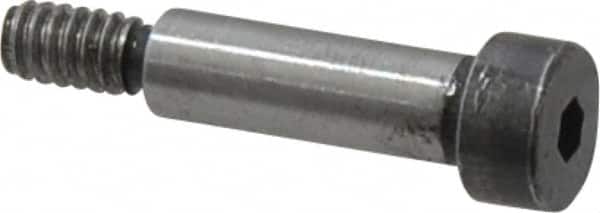 Holo-Krome - 1/4" Shoulder Diam x 3/4" Shoulder Length, #10-24 UNRC, Hex Socket Shoulder Screw - 8 Alloy Steel, Uncoated, 0.357 to 3/8" Head Diam - Americas Industrial Supply