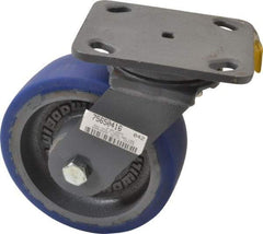 Hamilton - 6" Diam x 2" Wide x 7-1/2" OAH Top Plate Mount Swivel Caster - Polyurethane, 960 Lb Capacity, Precision Sealed Bearing, 4 x 5" Plate - Americas Industrial Supply