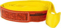 Lift-All - 12' Long x 2" Wide, 3,200 Lb Vertical Capacity, 1 Ply, Polyester Web Sling - 2,500 Lb Choker Capacity, Yellow - Americas Industrial Supply