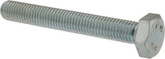 Value Collection - M10x1.50mm Metric Coarse, 75mm Length Under Head Hex Head Cap Screw - Fully Threaded, Grade 8.8 Steel, Zinc-Plated Finish, 17mm Hex - Americas Industrial Supply