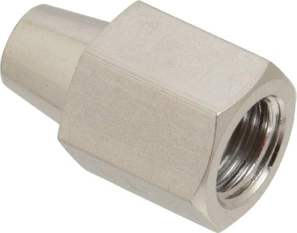 Made in USA - 1/4" Grade 316L Stainless Steel Pipe Fitting - FNPTF x Butt Weld End Connections - Americas Industrial Supply