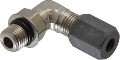 Made in USA - 1/4" OD, Grade 316Stainless Steel Male Elbow - -75 to 750°F, 7/16" Hex, - Americas Industrial Supply