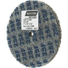 Norton - 3" Diam, 1/4" Face Width, 1/4" Center Hole, Fine Grade, Silicon Carbide Deburring Wheel - Unitized, Density 2 Grade - Americas Industrial Supply