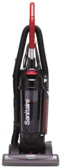 Sanitaire - Single Motor Bagless Heavy-Duty Upright Vacuum Cleaner - 15" Cleaning Width, 10" Amps, Comfort Hand Grip, Black - Americas Industrial Supply