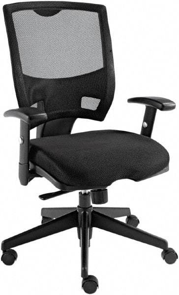 ALERA - 28-3/4" High Office/Managerial/Executive Chair - 18" Wide x 18" Deep, Mesh Seat, Black - Americas Industrial Supply