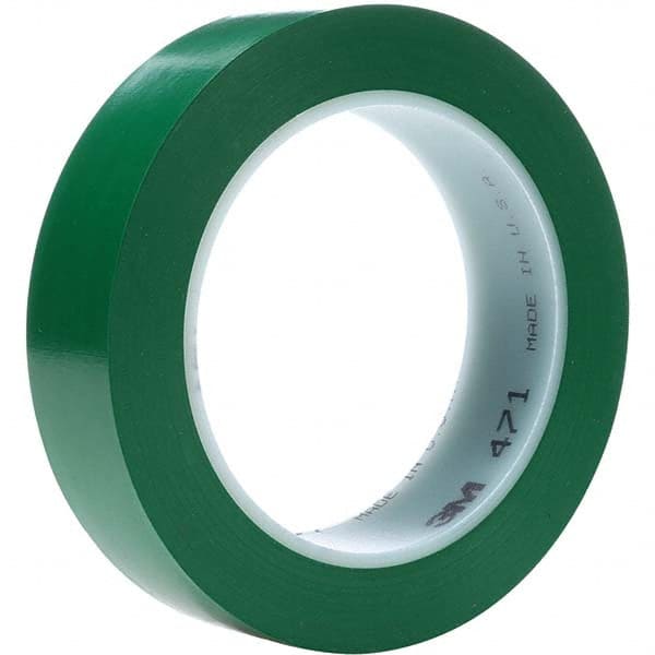 3M - 36 Yd x 1/4" Green Vinyl Film Tape - Americas Industrial Supply