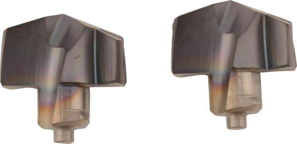 Iscar - Series ICM, 0.591" Diam Grade IC908 140° Replaceable Drill Tip - Carbide, TiAlN Finish, 15 Seat Size, Through Coolant - Americas Industrial Supply