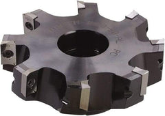 Kyocera - 8 Inserts, 4" Cut Diam, 1" Arbor Diam, 0.64" Max Depth of Cut, Indexable Square-Shoulder Face Mill - 0° Lead Angle, 1.57" High, APET 1604 Insert Compatibility - Americas Industrial Supply