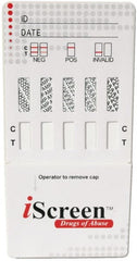 Drug & Alcohol Testing; Test Type: 5 Drug Test; Specimen Collected: Urine; Number of Tests: 25; Applications: Tests for Drugs in Urine; Description: iScreen Dip Card