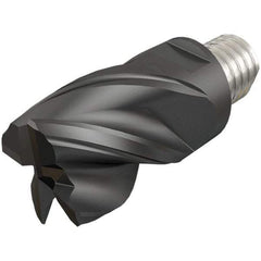Iscar - MM EC-CF Grade IC908 Carbide End Milling Tip Insert - TiAlN Finish, 4 Flutes, 10mm Cutting Diam, 7mm Depth of Cut, 13mm Extension, 0.02" Cnr Rad, 38° Helix - Americas Industrial Supply