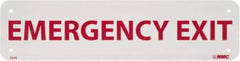 NMC - Emergency Exit, Plastic Exit Sign - 12" Wide x 3" High, Glow-in-the-Dark - Americas Industrial Supply