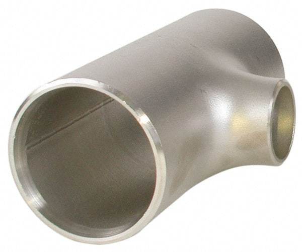 Merit Brass - 2-1/2 x 1" Grade 304L Stainless Steel Pipe Tee - Butt Weld x Butt Weld x Butt Weld End Connections - Americas Industrial Supply