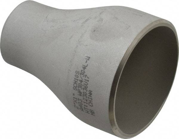 Merit Brass - 2 x 1" Grade 304L Stainless Steel Pipe Concentric Reducer - Butt Weld x Butt Weld End Connections - Americas Industrial Supply
