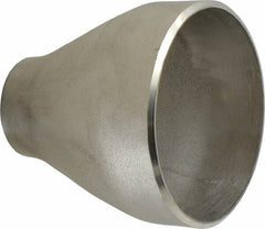 Merit Brass - 3 x 1-1/4" Grade 316L Stainless Steel Pipe Concentric Reducer - Butt Weld x Butt Weld End Connections - Americas Industrial Supply