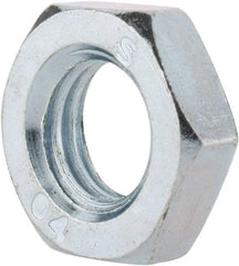 Value Collection - M14x2.00 Steel Right Hand Hex Jam Nut - 22mm Across Flats, 7mm High, Zinc-Plated Finish - Americas Industrial Supply