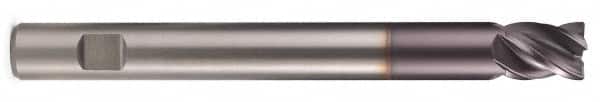 Kennametal - 1/2", 4 Flute, Single End, Solid Carbide, Corner Chamfer End Mill - 3" OAL, Right Hand Flute, 1-1/4" LOC, Right Hand Cut - Americas Industrial Supply