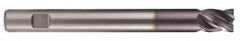 Kennametal - 1/2", 4 Flute, Single End, Solid Carbide, Corner Chamfer End Mill - 3" OAL, Right Hand Flute, 1-1/4" LOC, Right Hand Cut - Americas Industrial Supply