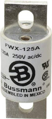 Cooper Bussmann - 250 VAC/VDC, 125 Amp, Fast-Acting Semiconductor/High Speed Fuse - Stud Mount Mount, 3-1/8" OAL, 200 (RMS), 50 at DC kA Rating, 1-7/32" Diam - Americas Industrial Supply