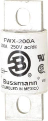 Cooper Bussmann - 250 VAC/VDC, 200 Amp, Fast-Acting Semiconductor/High Speed Fuse - Stud Mount Mount, 3-1/8" OAL, 200 (RMS), 50 at DC kA Rating, 1-7/32" Diam - Americas Industrial Supply