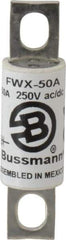 Cooper Bussmann - 250 VAC/VDC, 50 Amp, Fast-Acting Semiconductor/High Speed Fuse - Stud Mount Mount, 3-3/16" OAL, 200 (RMS), 50 at DC kA Rating, 0.81" Diam - Americas Industrial Supply