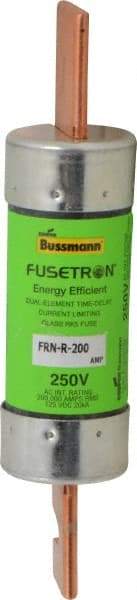 Cooper Bussmann - 125 VDC, 250 VAC, 200 Amp, Time Delay General Purpose Fuse - Bolt-on Mount, 7-1/8" OAL, 20 at DC, 200 (RMS) kA Rating, 1-9/16" Diam - Americas Industrial Supply