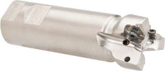 Seco - 1-1/2" Cut Diam, 0.295" Max Depth of Cut, 1-1/4" Shank Diam, 4-1/2" OAL, Indexable Square Shoulder End Mill - XNEX 0806.. Inserts, Weldon Shank, 90° Lead Angle, Through Coolant - Americas Industrial Supply