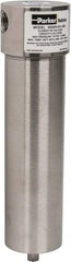 Parker - 1/2" Port, 10" High x 3" Wide, FRL Filter with Stainless Steel Bowl & Automatic Drain - 175 Max psi, 120°F Max - Americas Industrial Supply