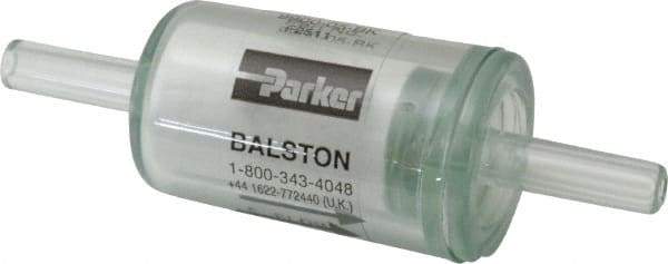 Parker - 1/4" Outlet, 125 Max psi, Inline Filters, Regulators & Lubricators - 6.6 CFM, Disposable Gas or Liquid Filter, 3-1/4" Long - Americas Industrial Supply