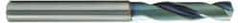 OSG - 9.6mm 140° Spiral Flute Solid Carbide Screw Machine Drill Bit - WD1 Finish, Right Hand Cut, 48mm Flute Length, Standard Point, Straight Shank, Through Coolant - Americas Industrial Supply