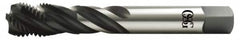 OSG - 1-1/2 - 8 UNS 5 Flute 2B Modified Bottoming Spiral Flute Tap - Vanadium High Speed Steel, Oxide Finish, 200mm OAL, Right Hand Flute, Right Hand Thread, Series 13015 - Americas Industrial Supply