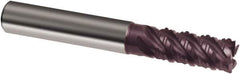 Guhring - 1", 1-3/4" LOC, 1" Shank Diam, 4" OAL, 6 Flute, Solid Carbide Square End Mill - Single End, FIREX Finish, Spiral Flute, 45° Helix, Right Hand Cut, Right Hand Flute, Series 3098 - Americas Industrial Supply