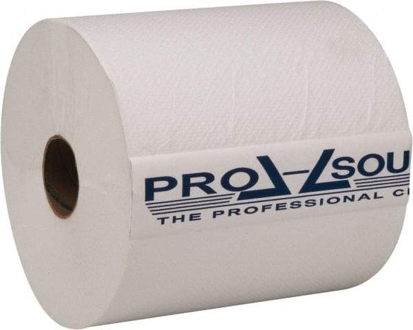 PRO-SOURCE - Hard Roll of 1 Ply White Paper Towels - 7-7/8" Wide, 800' Roll Length - Americas Industrial Supply