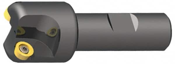 Kennametal - 40mm Cutting Diam, 32mm Shank Diam, 16mm Max Depth of Cut, Straight Shank Indexable Copy End Mill - 2 Inserts, RP.. 43.. Insert, KIPR Toolholder - Americas Industrial Supply