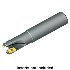 Kennametal - 2" Cut Diam, 0.49" Max Depth of Cut, 1" Shank Diam, 102.36mm OAL, Indexable Square Shoulder End Mill - LF.W 3.53.. Inserts, Weldon Shank, 0° Lead Angle, Series RPF - Americas Industrial Supply