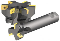 Kennametal - 6 Inserts, 4" Cut Diam, 1-1/4" Arbor Diam, 0.76" Max Depth of Cut, Indexable Square-Shoulder Face Mill - 0/90° Lead Angle, 1.97" High, GDXMP 2004, SPEX 432, SPMT 432 Insert Compatibility, Series KSSZR - Americas Industrial Supply