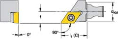 Kennametal - Neutral Cut, Size KM16, SCM Insert Compatiblity, Modular Turning & Profiling Cutting Unit Head - 20mm Head Length, Through Coolant, Series Micro Screw-On - Americas Industrial Supply