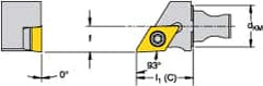 Kennametal - Left Hand Cut, Size KM16, DC.. Insert Compatiblity, External Modular Turning & Profiling Cutting Unit Head - 10mm Ctr to Cutting Edge, 20mm Head Length, Through Coolant, Series Micro Screw-On - Americas Industrial Supply