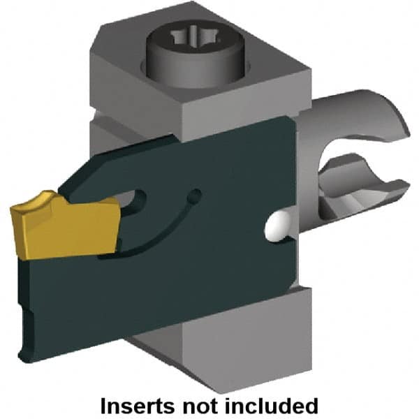 Kennametal - BS Insert, 9.6mm Head Length, Modular Grooving Blade Holder Head - Right Hand Cut, System Size KM12, Series Micro A2 - Americas Industrial Supply